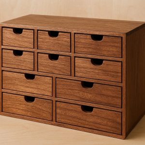 Wooden Multi Drawer Storage Box Organizer