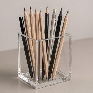 Premium Acrylic Transparent Pencil Holder